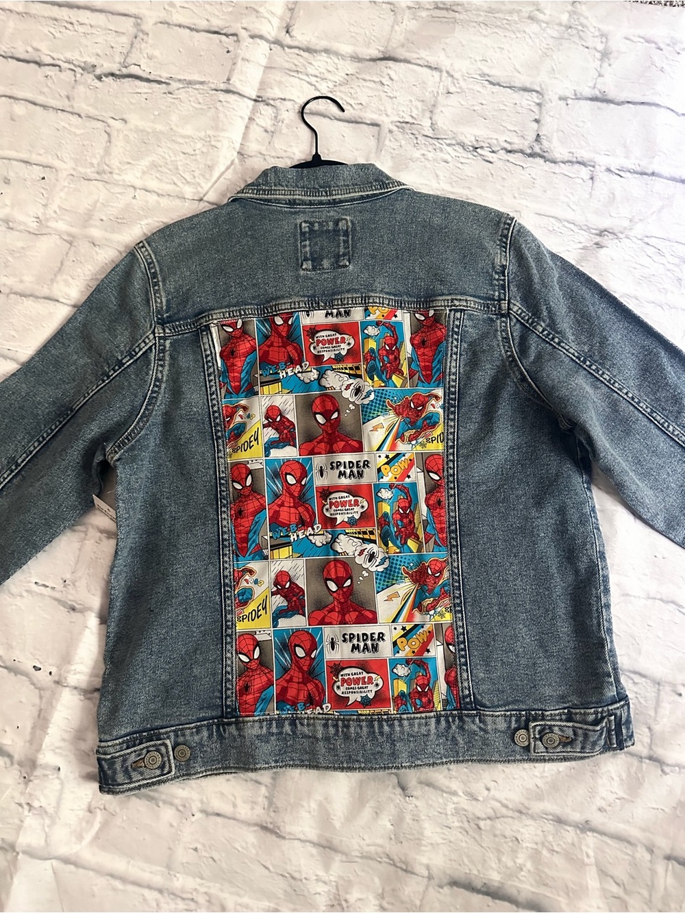 Women’s Spider-Man Patchback Denim Jacket - Blue